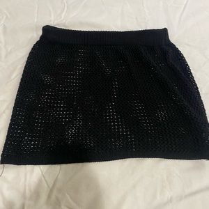 Black Crochet Skirt